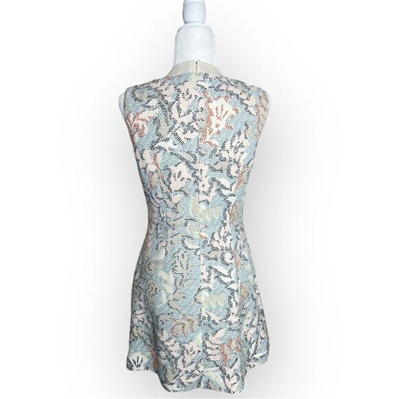 Tory Burch Dahlia Ivory Jacquard Stretch Fit and Flare Sleeveless Dress - Picture 6 of 7